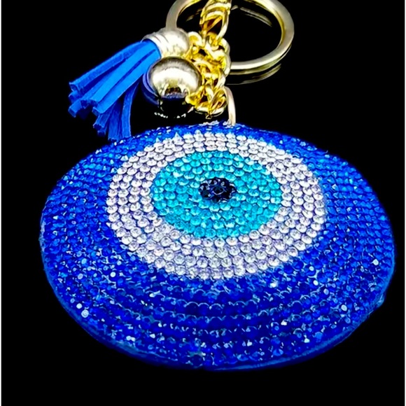 NEW TURKEY EYES CRYSTAL KEYCHAIN FASHION CUTE COLORFUL BAG KEY CHAIN - Picture 2 of 7